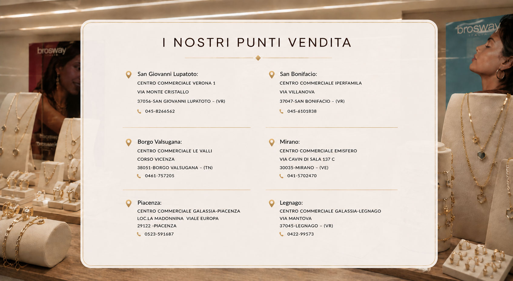 oroline gioiellerie punti vendita