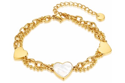 Reiko Bracciale in acciaio dorato