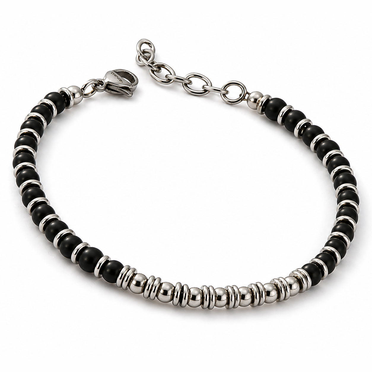 Reiko Bracciale in acciaio Obsidian